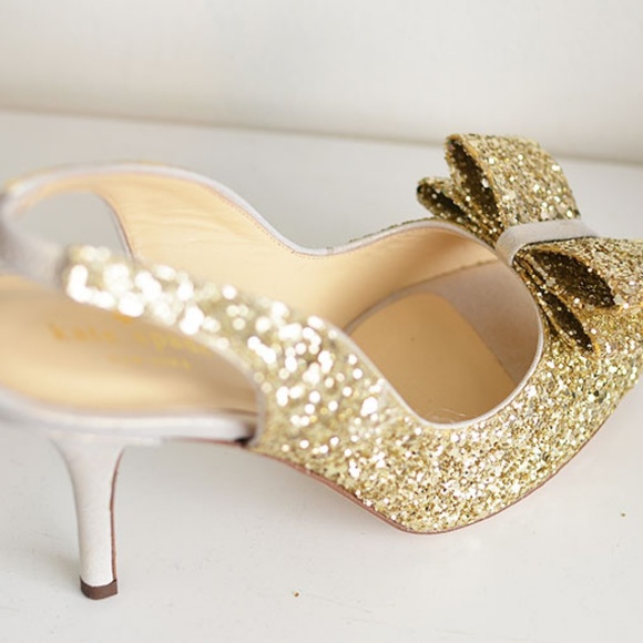 Kate Spade Charm Glitter Slingback Pump - Picture 3 of 7